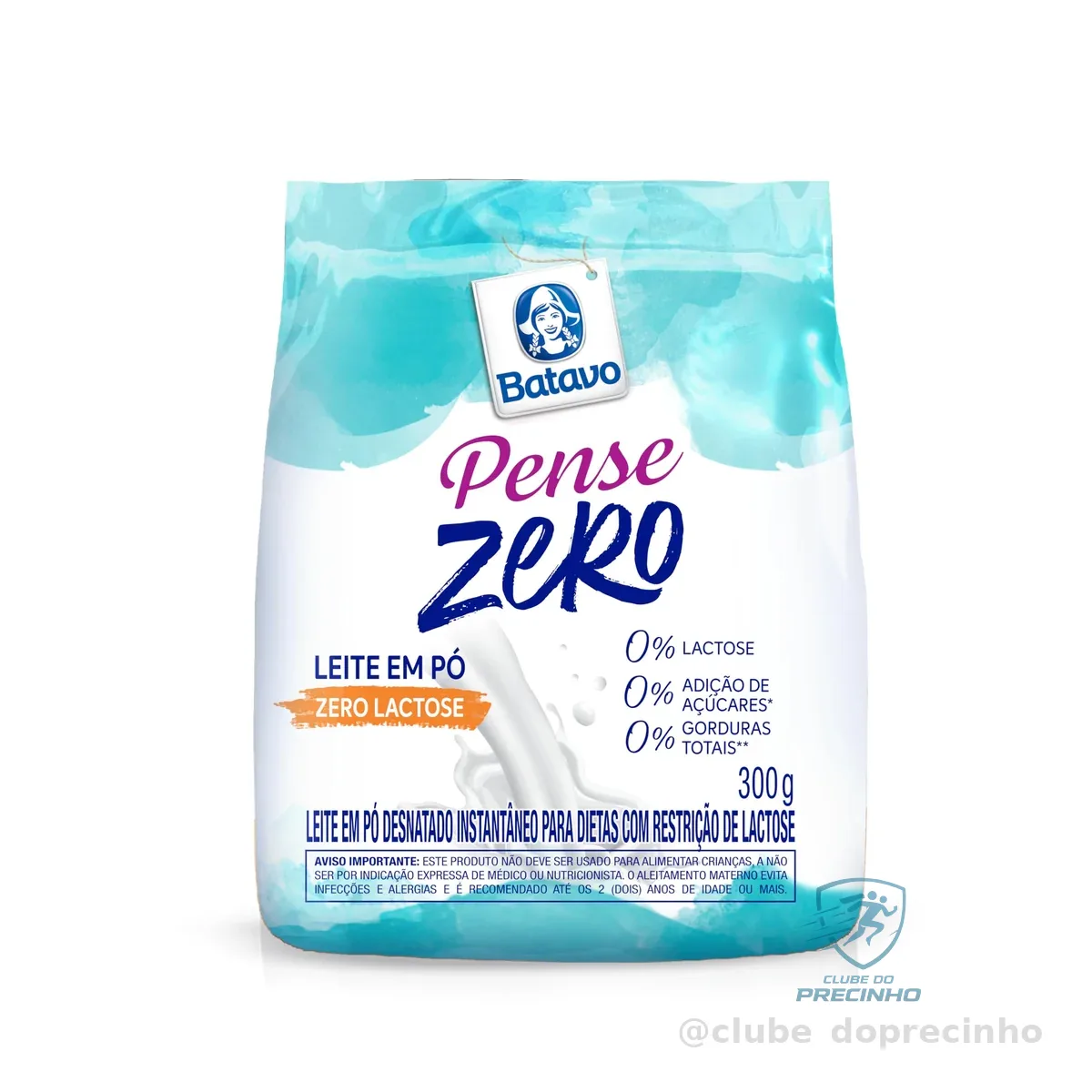 Leite em Pó Desnatado Instantâneo Batavo Pense Zero Sachê 300g