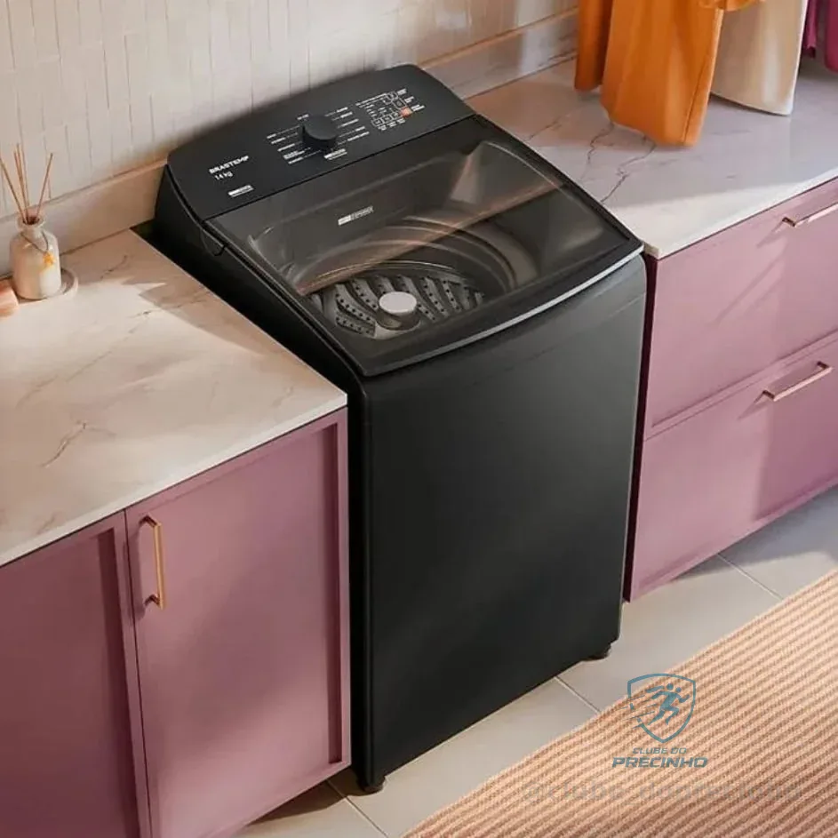 Máquina De Lavar Brastemp 14kg Cinza Smart Sensor- Bwj14a9 127V