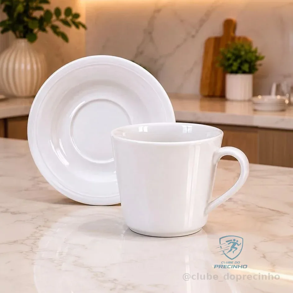 Kit Xícaras E Pires Nexus Porcelana 12 peças 185ml Tramontina