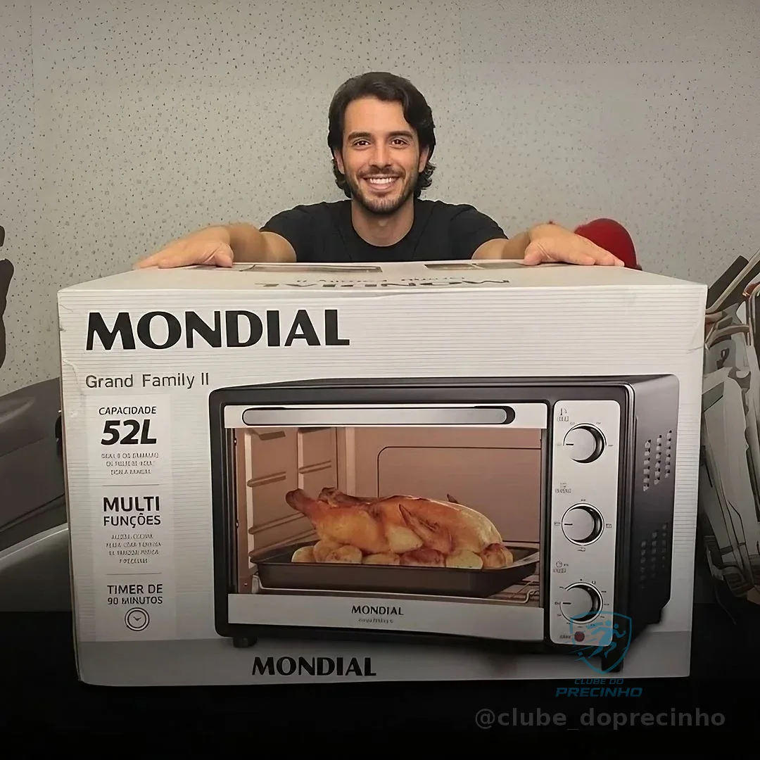 MONDIAL Forno Elétrico 52L Grand Family II, Preto/Inox, 1800W, 220V - FRN-52-B