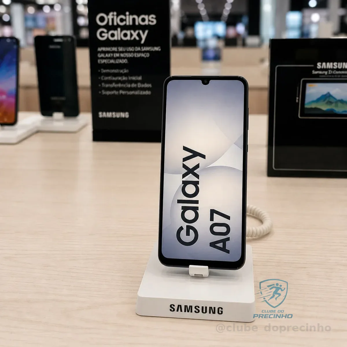 Celular Samsung Galaxy A07 256GB, 8GB, Câm. 50MP, Tela 6.7"- Preto