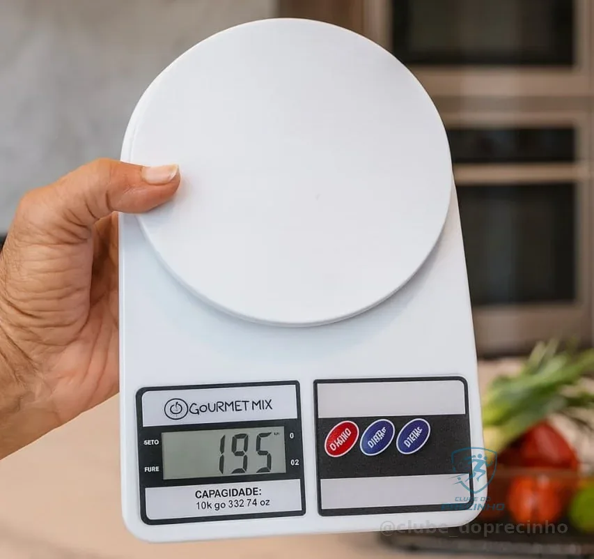 Balança de Precisão Digital para Cozinha Gourmet Mix Branco
