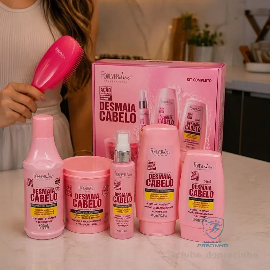 Kit Desmaia Cabelo Completo Ganhe Escova De Pentear