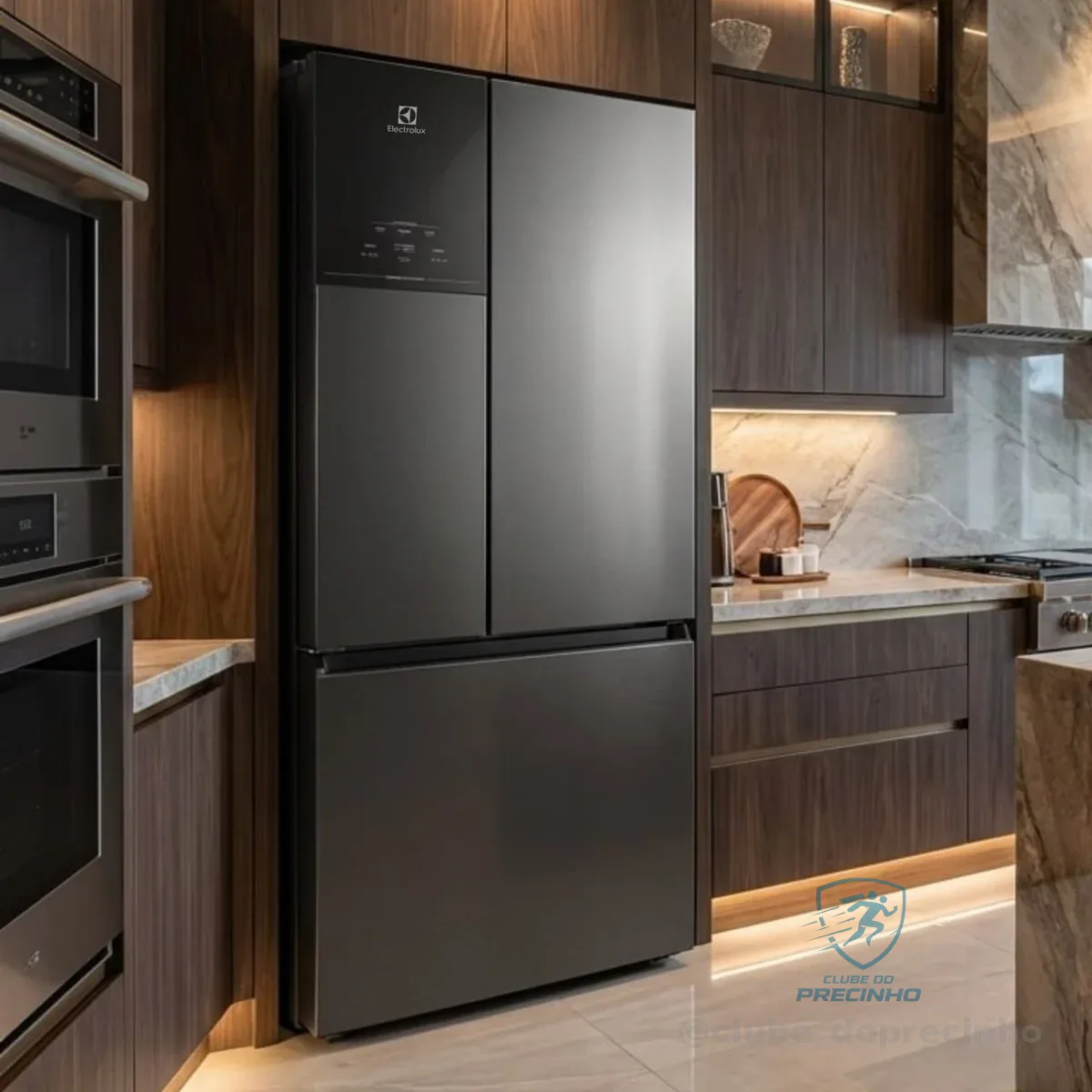 Geladeira Electrolux Multidoor Efficient Com Autosense e Inverter 590L Black Inox Look (IM8B) 220V