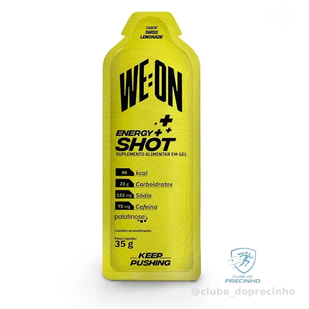 Gel Carboidrato Carbo We:on Energy Shot Limonada Suíça Caixa 10 Sachês Vegano Sem Glúten