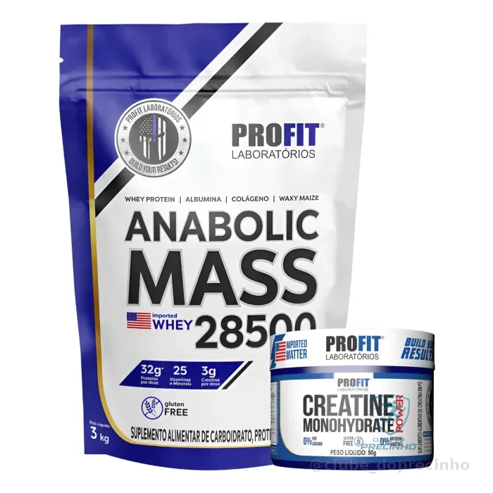 Kit Anabolic Mass 28500 com Whey e Creatina Mercado Livre