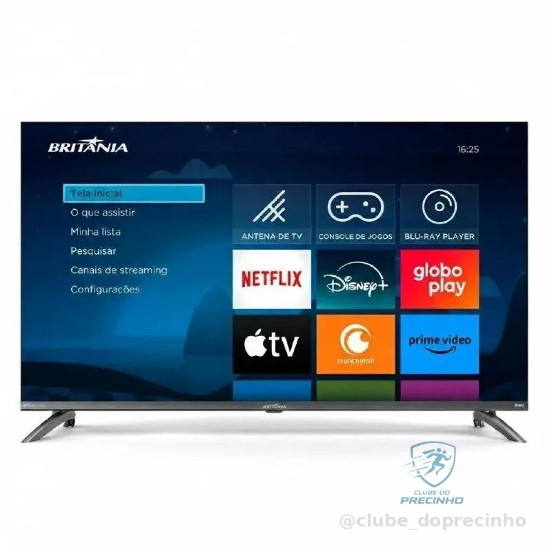 🚀 Smart TV 40” Britânia B40CRA Full HD Wi-Fi HDMI USB Conversor Digital