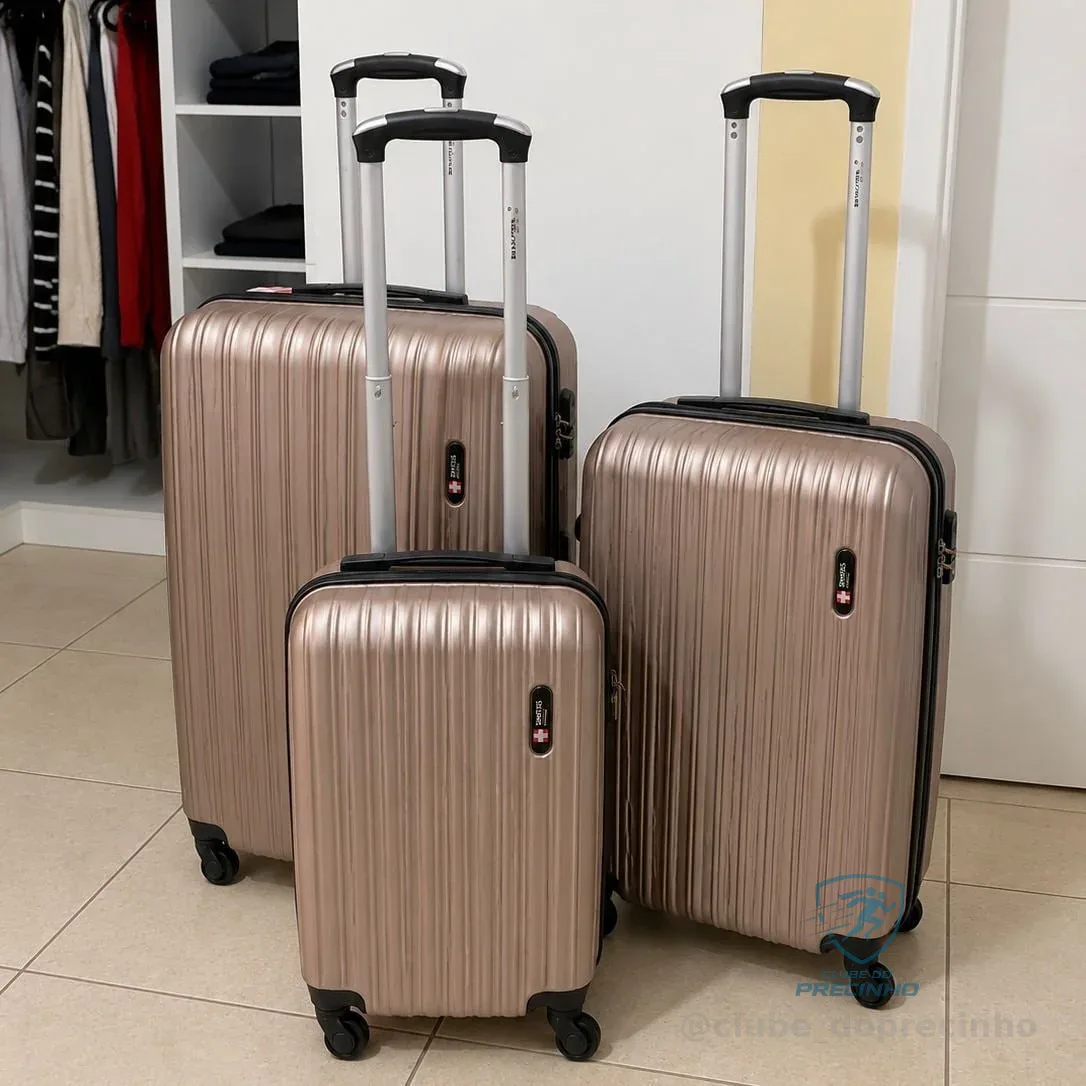 Mala de bordo 10kg pequena Londres Swiss Move Champagne Mercado Livre