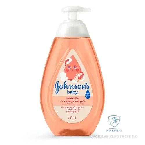 🚀 Johnson's Baby Sabonete Líquido Glicerina Da Cabeça Aos Pés, 400ml