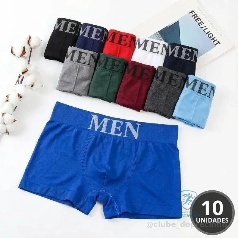 Kit 10 Cueca Boxer Masculina Microfibra Adulto Premium Mercado Livre