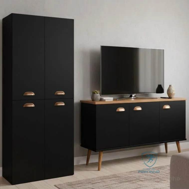 🚀 QUEIMA DE ESTOQUE - Kit Armário Organizador Retrô + Balcão Buffet Multiuso