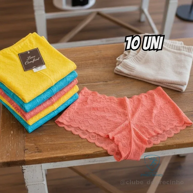 Kit 10 Caleçon Em Renda Short Lingerie Atacado Revenda Mercado Livre
