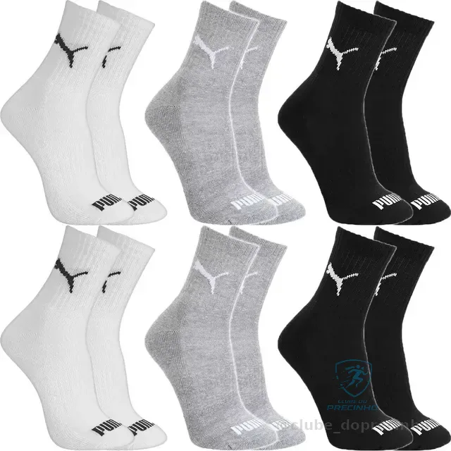 Kit 6 Pares Meias Puma Cano Médio Mercado Livre