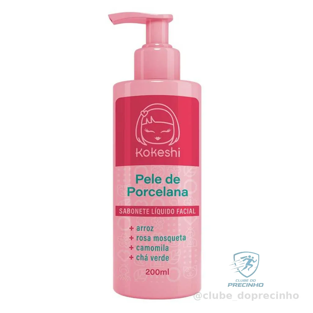 Sabonete Líquido Facial Pele de Porcelana Kokeshi 200ml Shopee