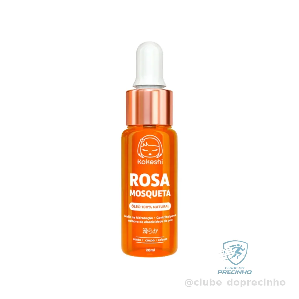 Óleo de Rosa Mosqueta 100% Puro Natural Kokeshi Reparação e Hidratação 20ml Shopee