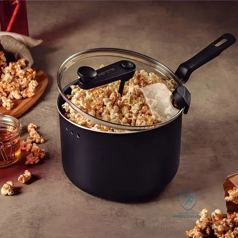 🚀 Panela Pipoqueira Tramontina 3,5l Faz Pipoca Doce/salgada Cor Preto