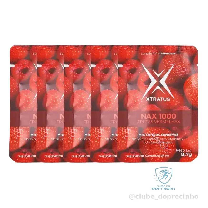Xtratus Nax1000 Sais Minerais Frutas Vermelhas 8,7g Kit 5 Frutas Vermelhas