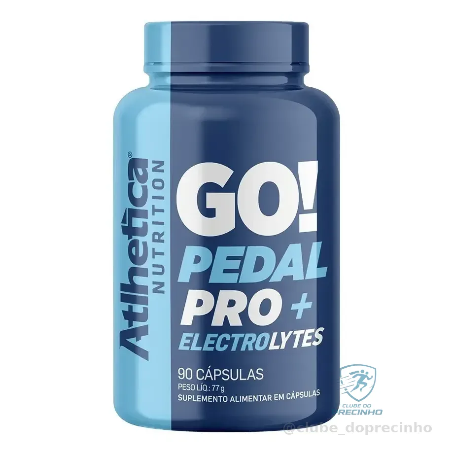 Atlhetica Go! Pedal Pro Cápsulas Eletrólitos Suplemento Esportivo 90 Cáps Sem Sabor
