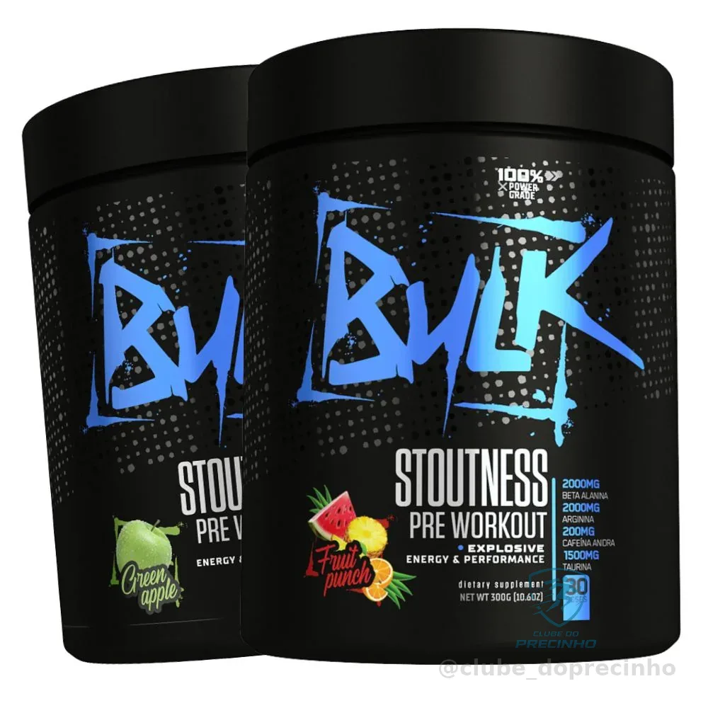 Kit 2x Pré Treino Stoutness Pre Workout Bulk Nutrition Shopee