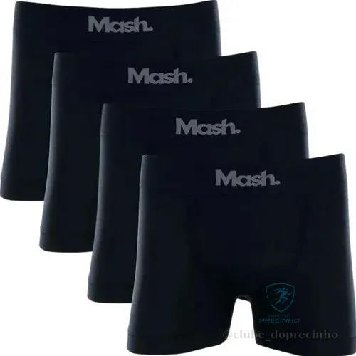 🚀 Kit Com 4 Cuecas Boxer Microfibra Mash Box Sem Costura