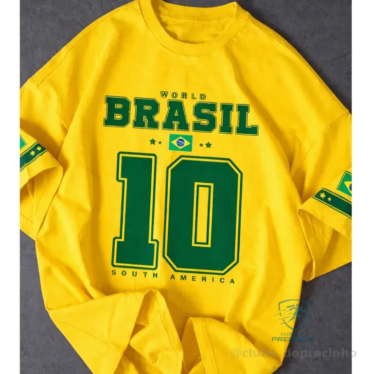Camisa Camiseta Brazil Blusa Brasil Copa Lançamento 100% Algodão Shopee