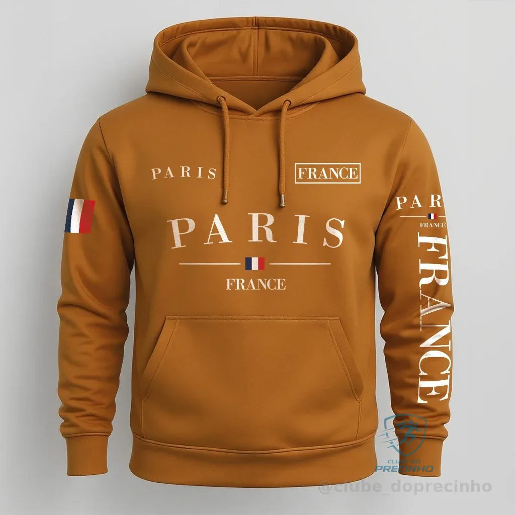 Moletom Paris Unissex Frio com Estilo e Conforto Plus Size Shopee