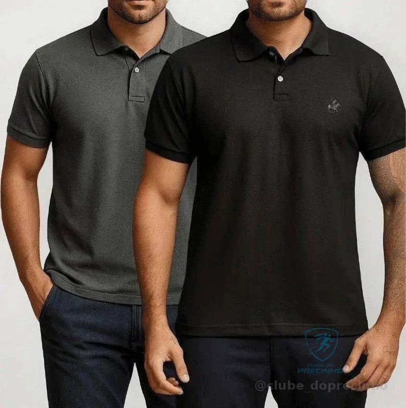Kit 2 Camisa Polo Piquet Masculina Casual Premium Mercado Livre