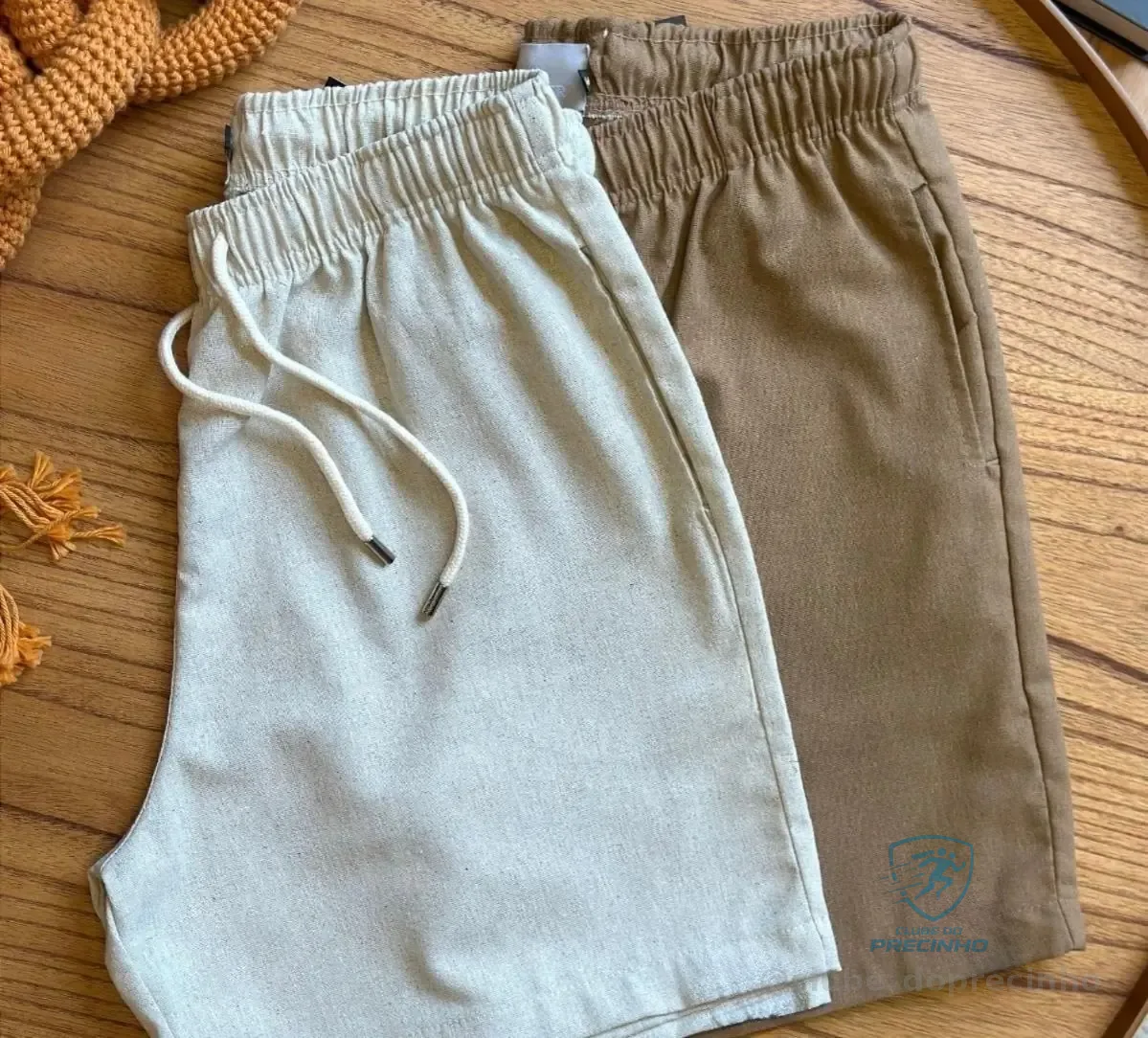 Kit 2 Shorts Linho Masculino Mauricinho Mercado Livre