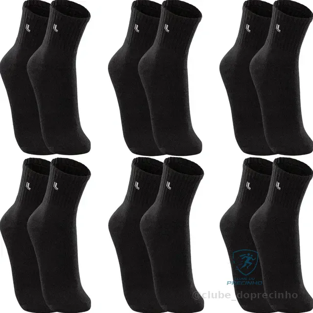 Kit 6 Pares Meias Lupo Cano Médio Esportivas Academia Mercado Livre