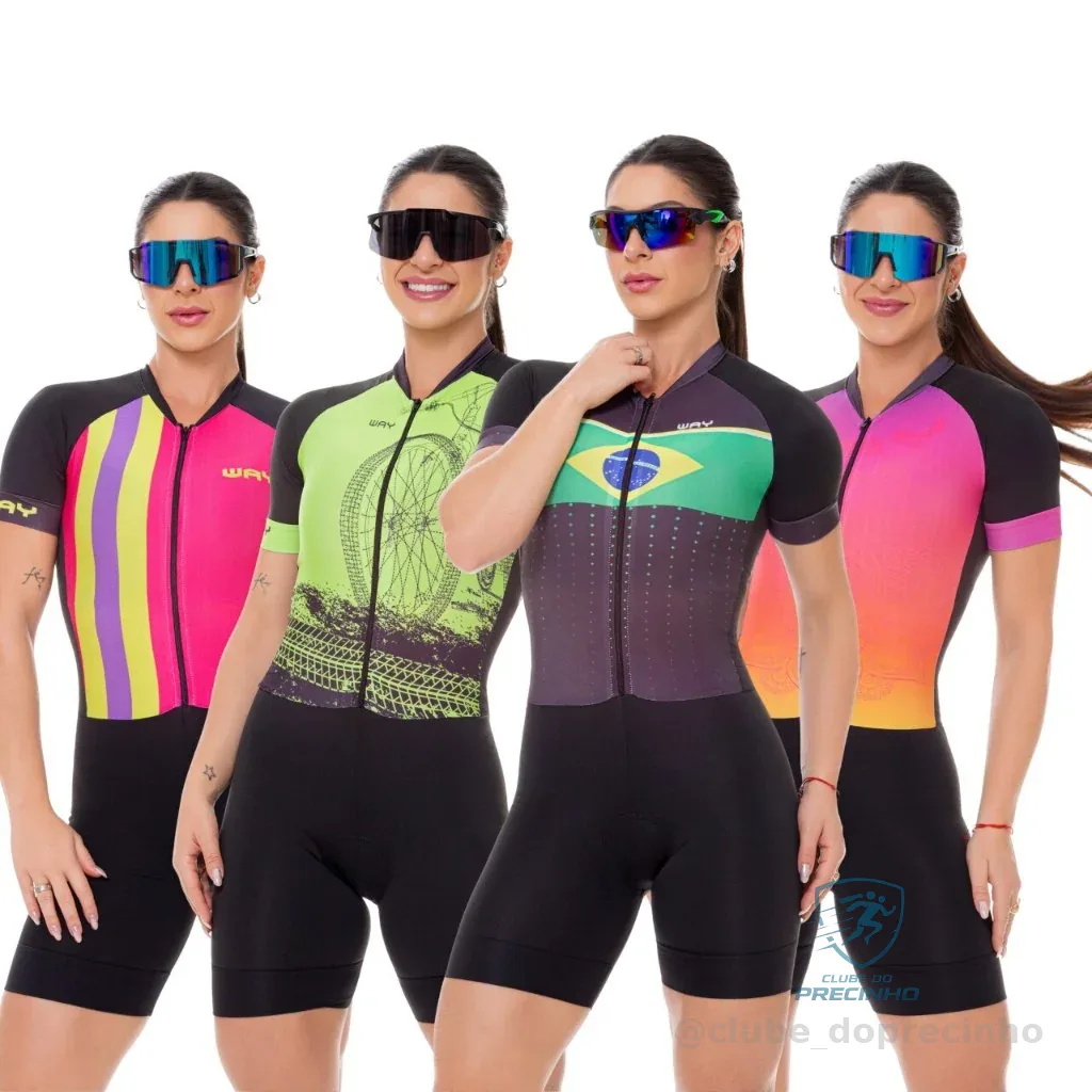 Macaquinho de Ciclismo Feminino Macacão Acolchoado Forro Espuma Roupa Confortável Bike Pedal Mtb Shopee