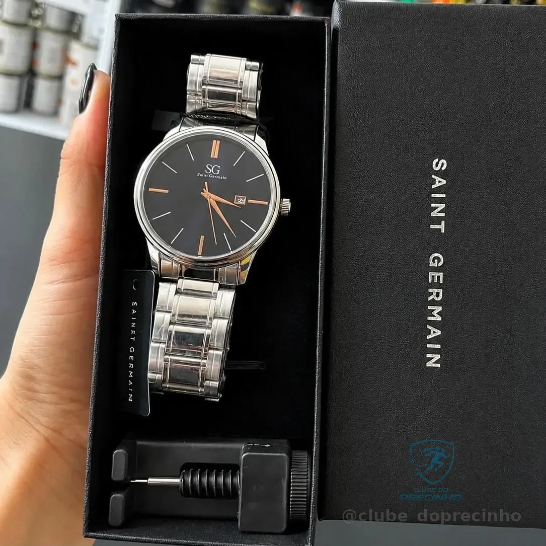 Relógio Clássico Bisel Saint Germain 42mm Mercado Livre