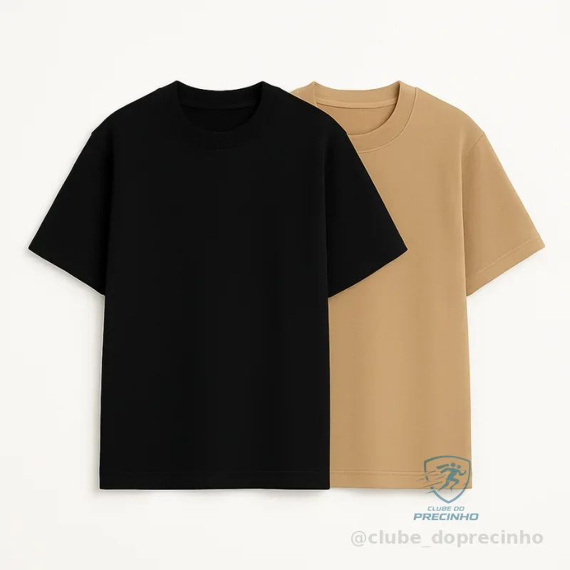Kit 2 Camiseta Oversized Básica Streetwear Masculina Shopee
