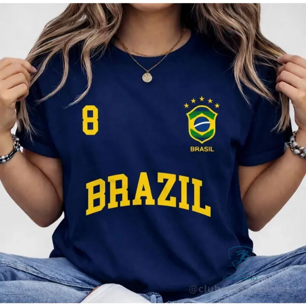 Blusa Feminina Brasil T-shirt Verão Algodão Shopee