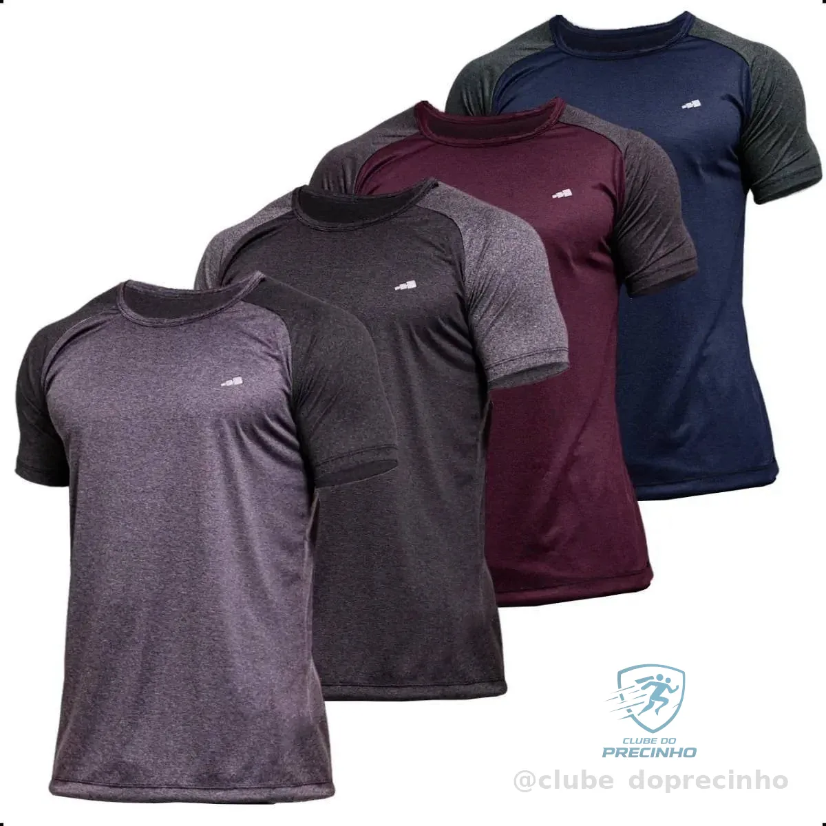 4 Camisetas Masculina Dry Fit Premium Camisa Academia Kit Mercado Livre