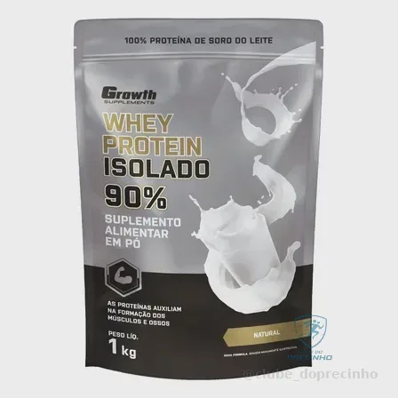 Whey Protein Isolado 1kg Growth Supplements - Natural Mercado Livre