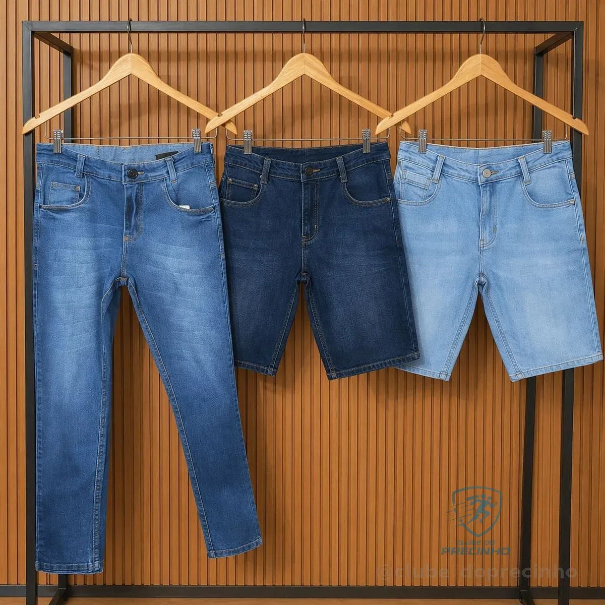 Kit 2 Bermudas + 1 Calça Jeans Masculina Skinny Mercado Livre