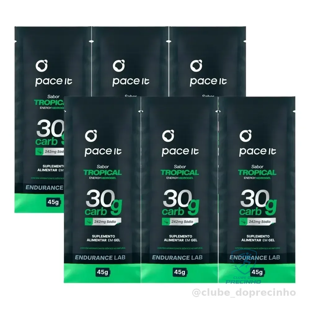 Hidrogel Carboidrato 45g Tropical 6 Sachês Pace It