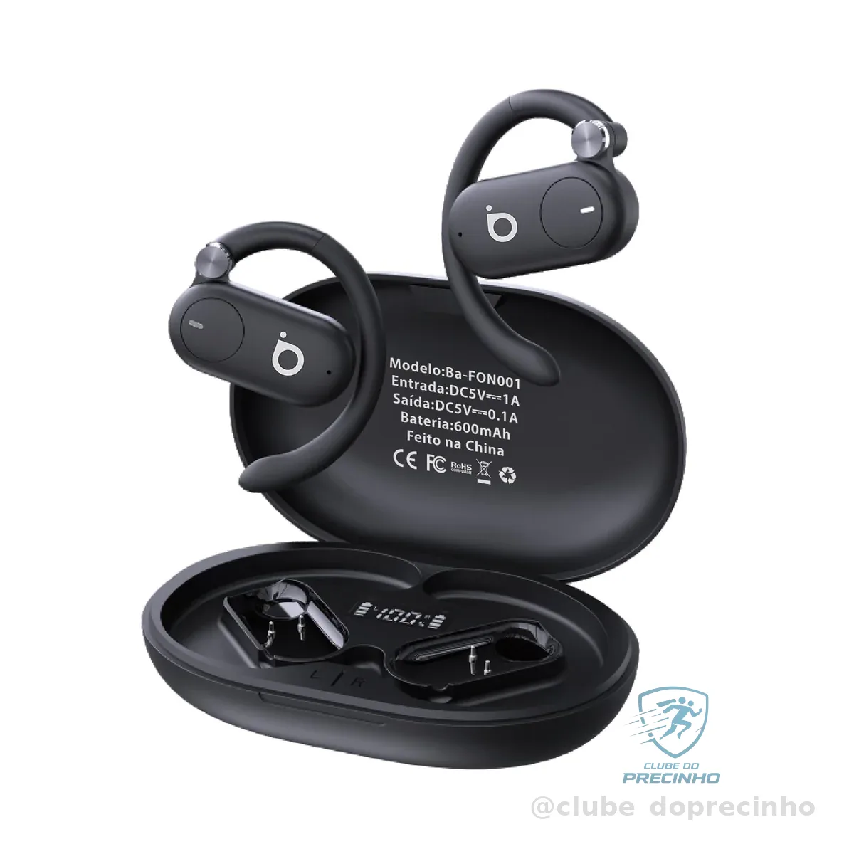 Fones de Ouvido Sem Fio Basike D91, Bluetooth 5.4