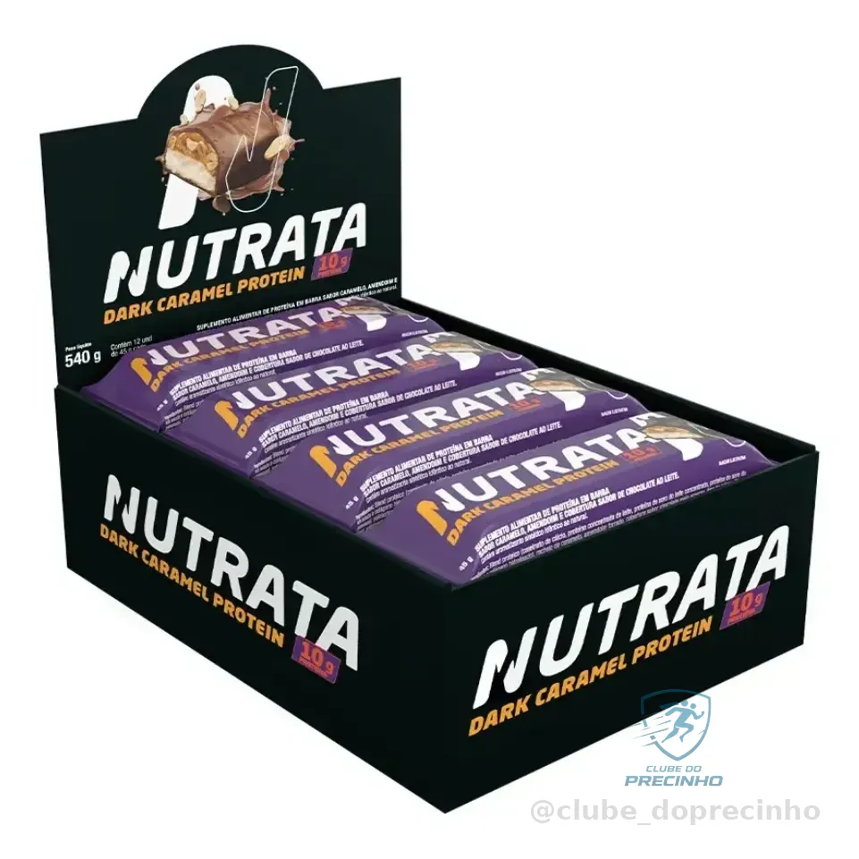 Display Barra 12un Whey Protein Dark Caramel 45g - Nutrata