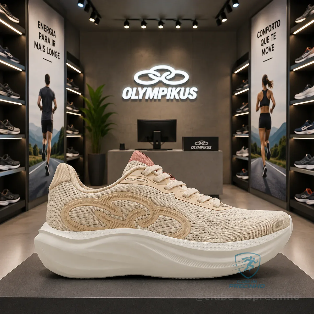 Tênis Olympikus Rush Feminino Bege - 34, 35, 36, 37 e 39
