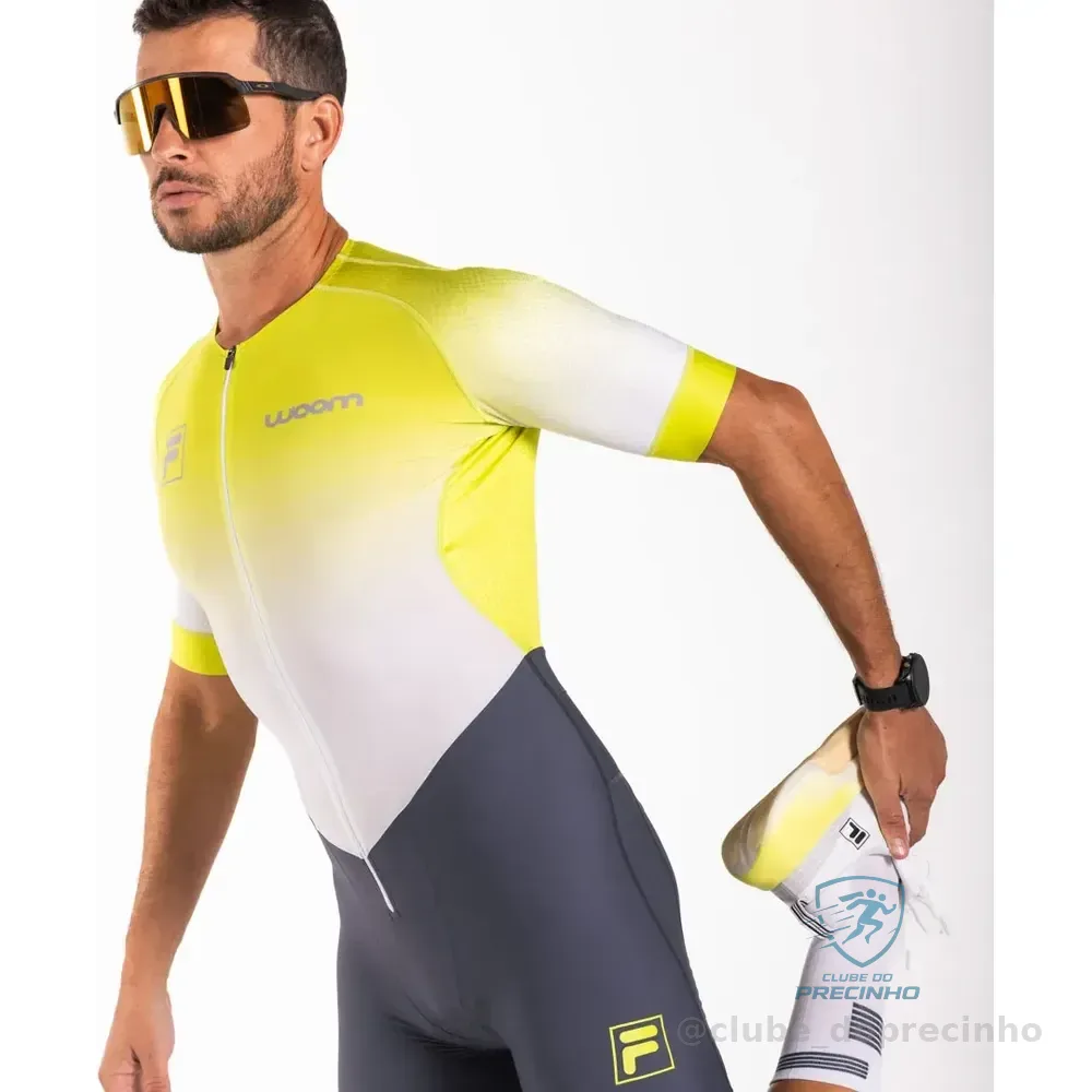 Macaquinho Triathlon C/ Manga Carbon Collab Fila Woom
