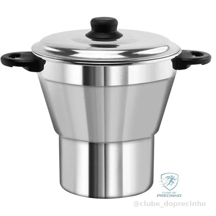 Cuscuzeira Antiaderente Alumínio Panela De Vapor 15cm Shopee