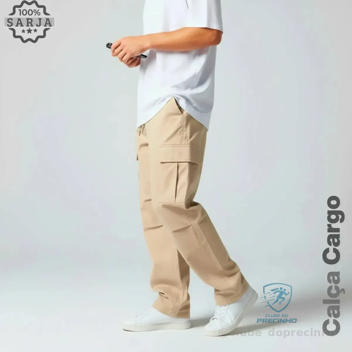 Calça Cargo Larga Skatista Streetwear Mercado Livre