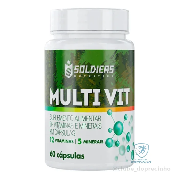 12 Vitaminas 5 Minerais 60 Cápsulas Soldiers Nutrition Mercado Livre