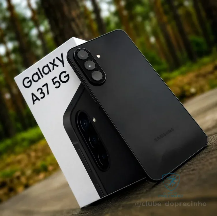 Celular Samsung Galaxy A37 5G, 256GB, 4GB, 50MP Tela 6.7" (Preto)