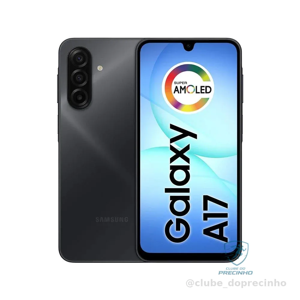 Celular Samsung Galaxy A17 4G Tela 6.7 256GB Super AMOLED Câmera Tripla 50MP - Cinza