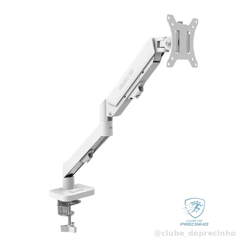 Suporte Articulado Para Monitor 13 a 32 Pistão a Gás Ajustável Zinnia Nimbo 110 Branco