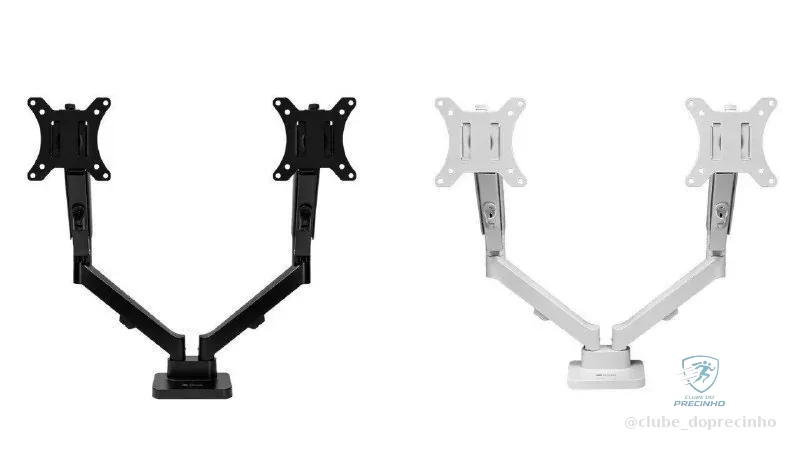 Suporte Articulado Para 2 Monitores 13 a 32 Pistão a Gás Zinnia Nimbo 210 Branco