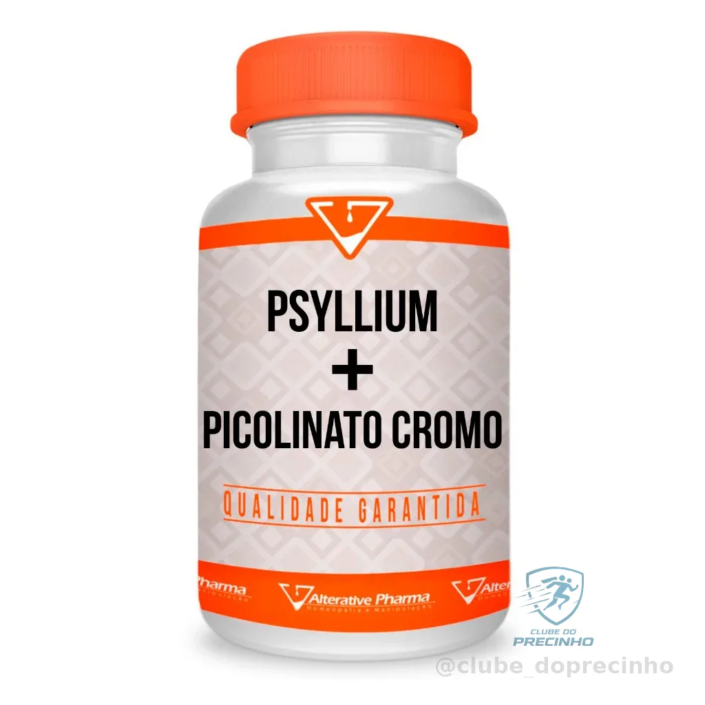 Psyllium 250mg + Picolinato de Cromo 250mcg 100% Natural Alterative Pharma