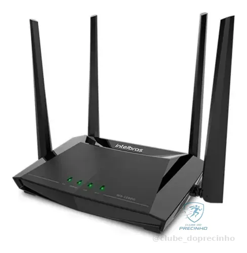 Roteador Dual Band Wifi W5 1200g Porta Gigabit 4 Antenas Intelbras Cor Preto